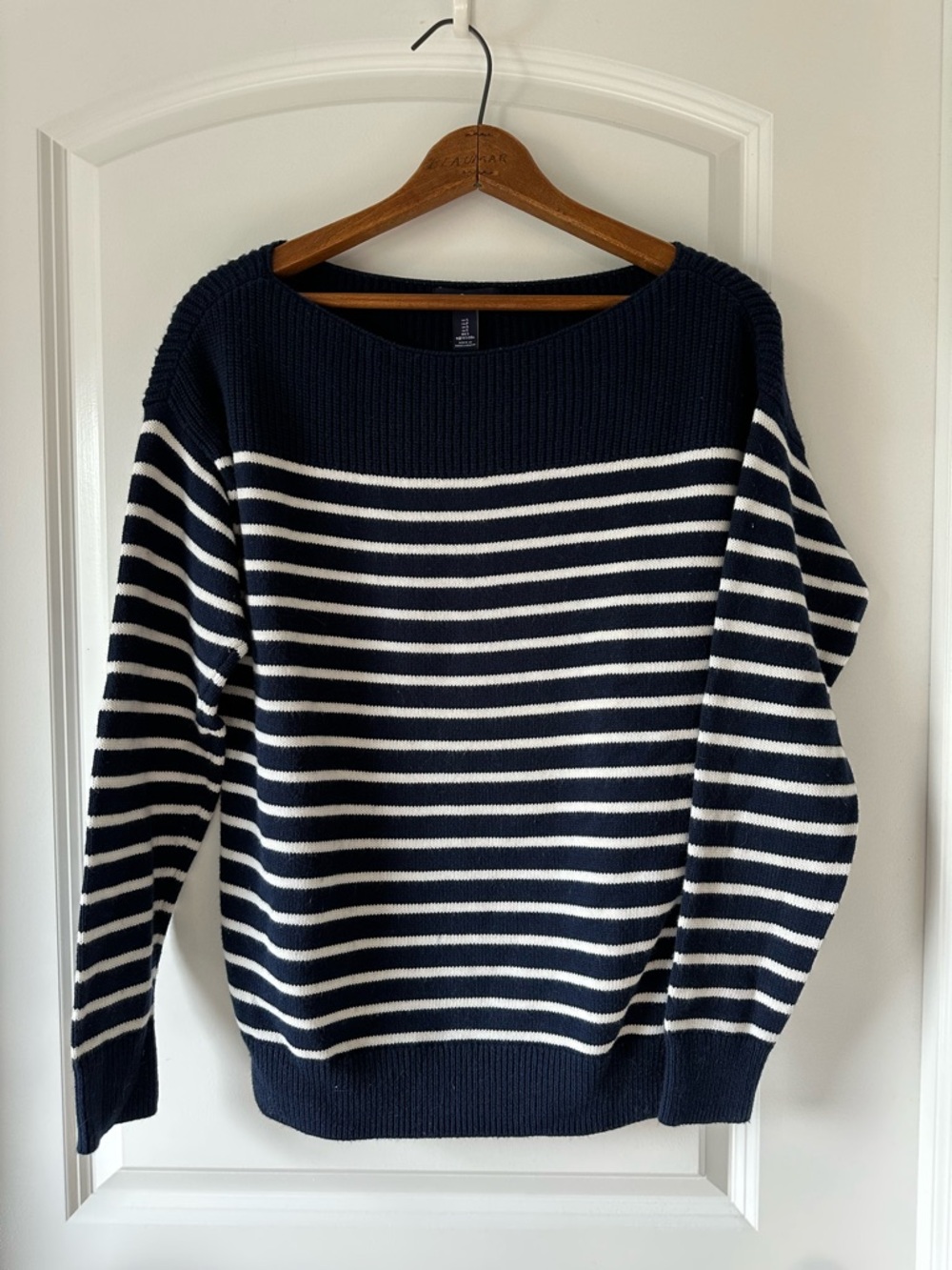 GAP Navy Striped Knit Sweater
